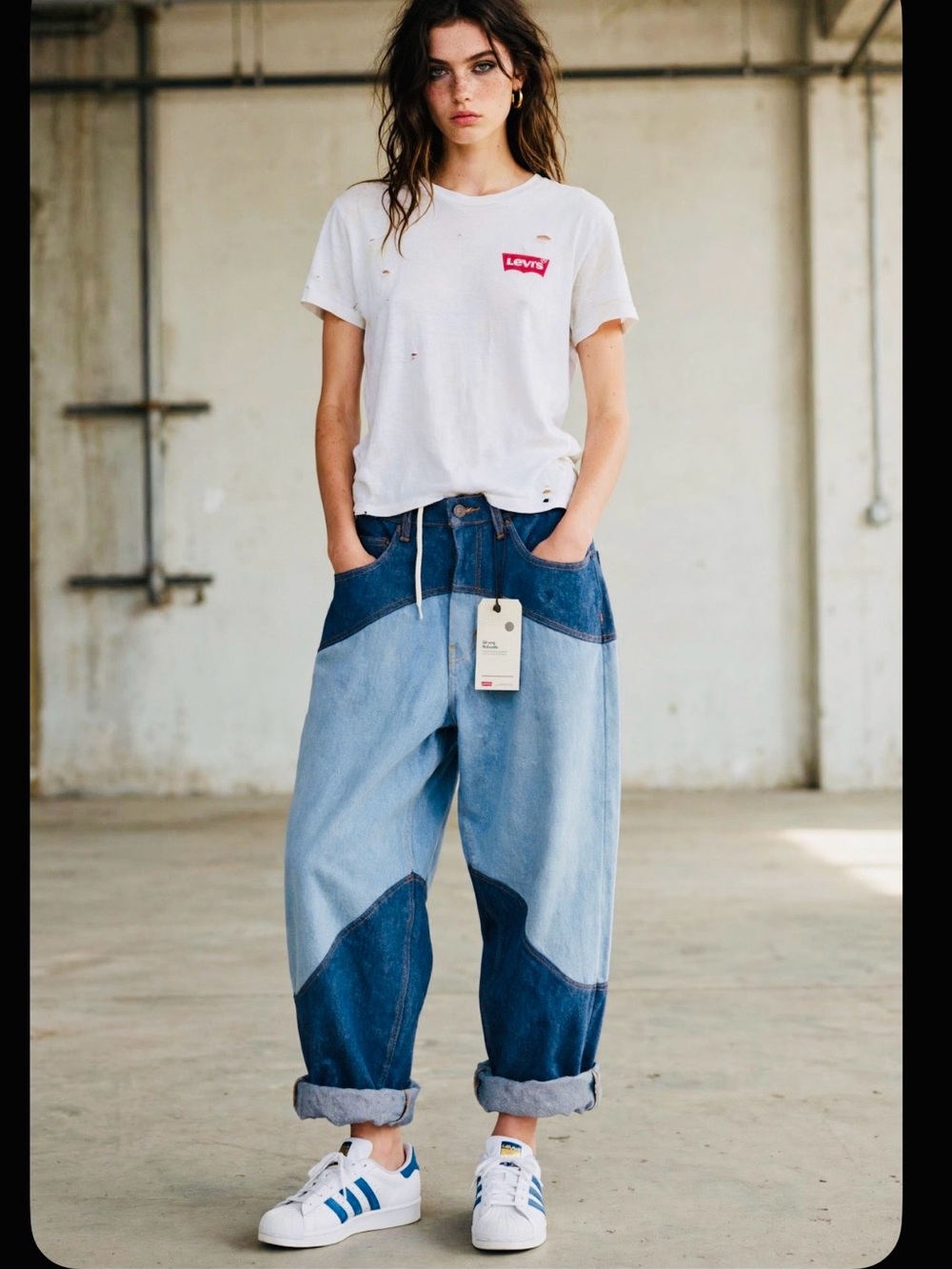 Levi’s rare high rise baggy color block NWT